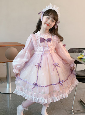 女童秋装洛丽塔公主裙2026新款秋季女孩洋气裙子儿童lolita连衣裙