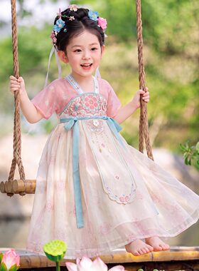 汉服女童2026新款连衣裙仙气夏季中国风儿童唐装古风超仙古装裙子