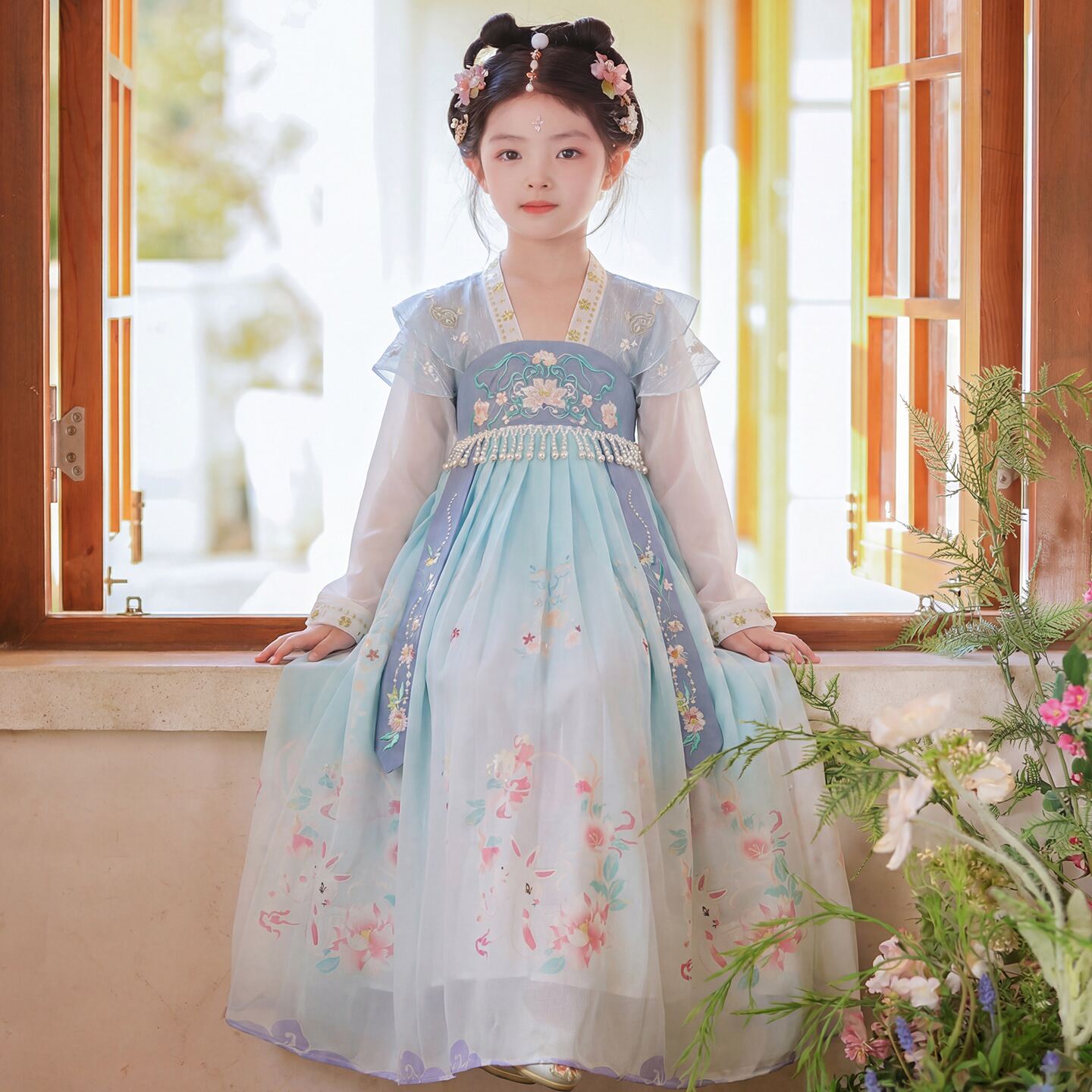 汉服女童连衣裙秋装2026新款儿童中国风古装超仙公主连衣裙春秋款