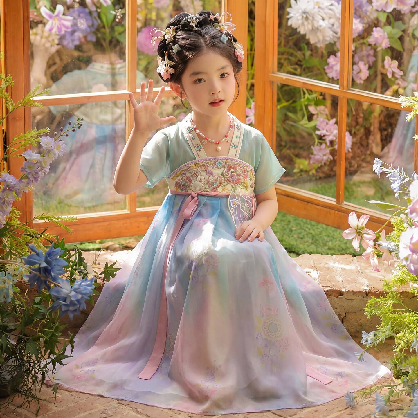 女童汉服夏季2026新款儿童古风超仙中国风古装裙子唐装连衣裙薄款