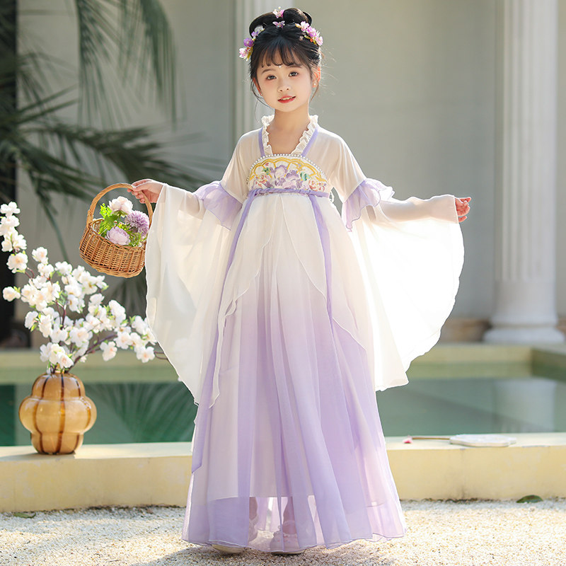 汉服女童2026新款春季唐朝公主裙子古风超仙唐装儿童国风古装春秋