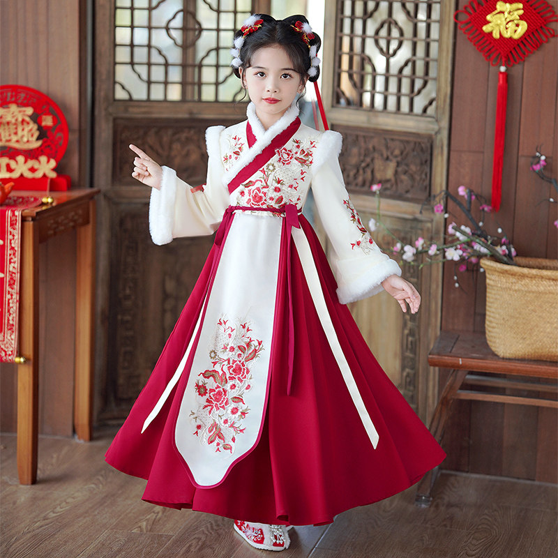 拜年服女童冬季2026新款加绒过年服唐装儿童中国风新年古装秋冬季,童装/婴儿装/亲子装,唐装,淘宝优惠券,粉丝福利购,淘宝优惠卷