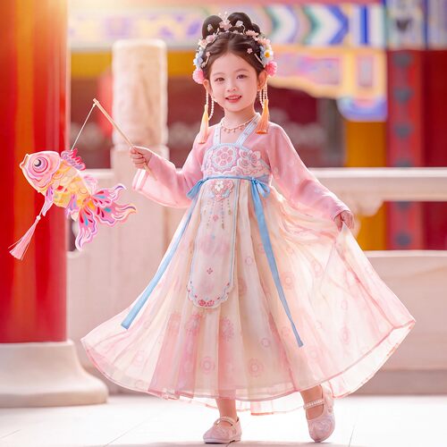 女童汉服2026新款秋季儿童国风古装连衣裙女孩中秋超仙古风公主裙