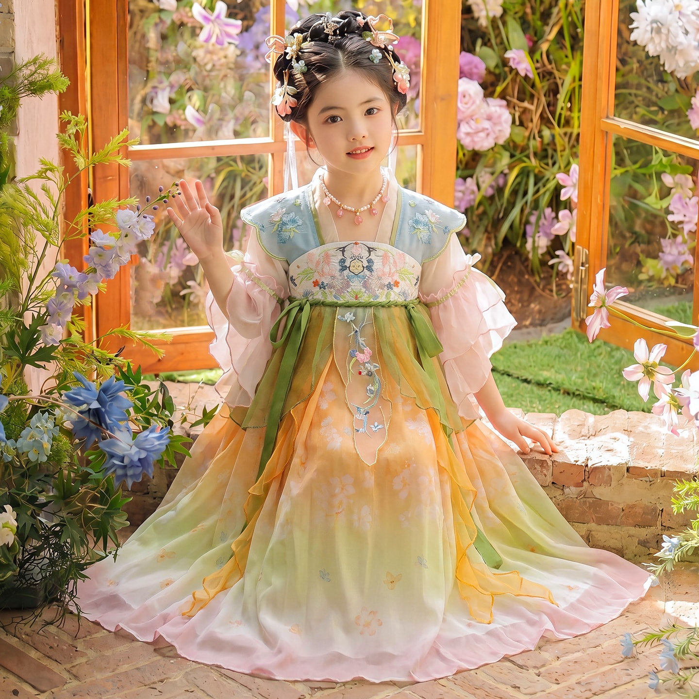 女童汉服夏季薄款2026新款日常可穿超仙襦裙儿童古风古装公主裙夏