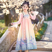 女孩古风超仙高端襦裙春秋款 2026新款 公主连衣裙唐装 女童汉服春装