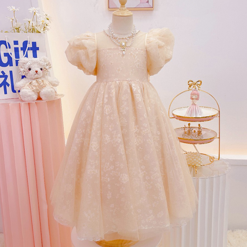 女童夏装连衣裙2025新款儿童蓬蓬纱公主裙洋气小女孩夏天裙子夏季