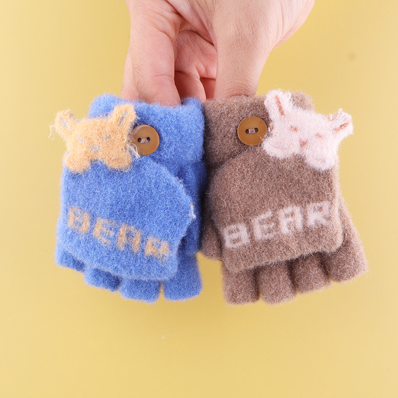婴幼儿冬季保暖半指手套