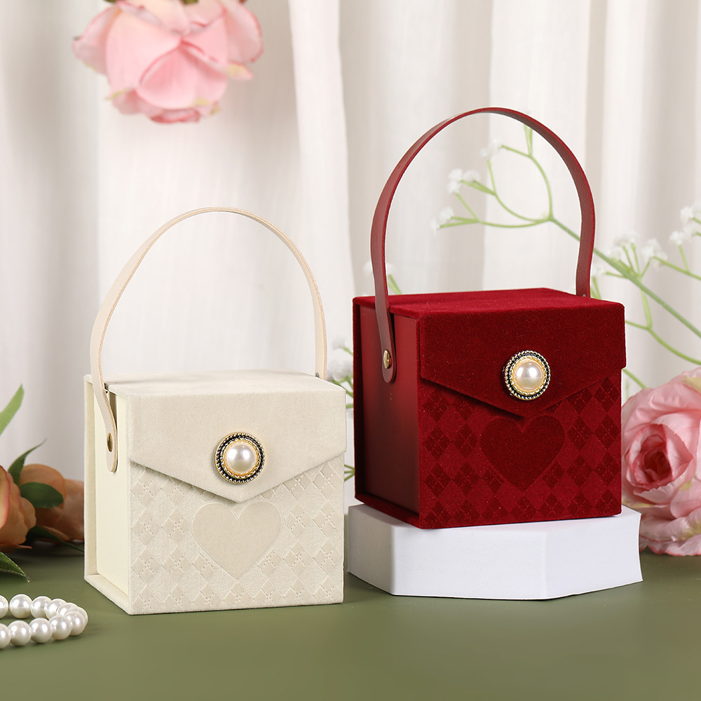 时尚心相印手提喜糖礼盒婚庆伴手礼盒创意礼品包装盒生日礼物盒子