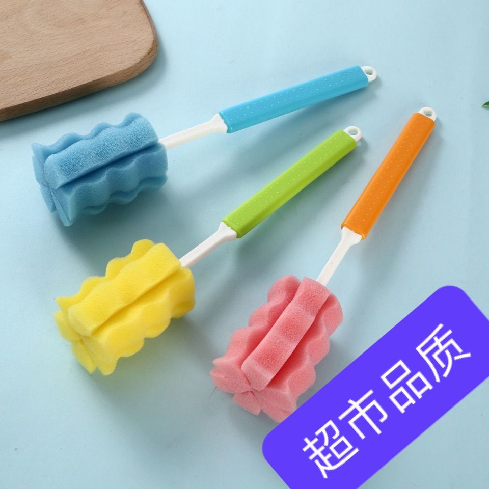 可伸缩纯色刷头海绵刷