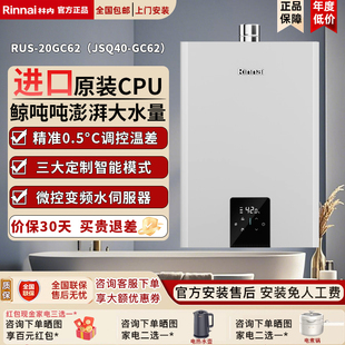 Rinnai/林内燃气热水器GC62鲸吨吨RUS-20GC62小蛮腰MAX 13/16升