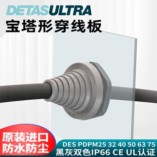 DETAS机柜电箱宝塔形穿线板墙DESKEL-PDP-M25324506375防水CEUL