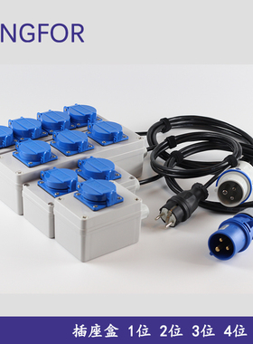 HENGFOR恒湖电气SCHUKO国标威浦插座箱盒1转1234位多功能PCEBOXCO