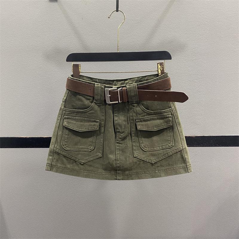 休闲牛仔半身裙A字包臀裙