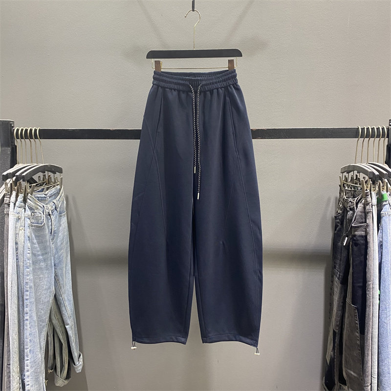 松紧腰抽绳休闲弯刀裤女2026春季新款慵懒宽松显瘦阔腿香蕉裤卫裤,女装/女士精品,休闲裤,淘宝优惠券,粉丝福利购,淘宝优惠卷