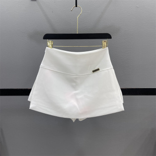 开叉包臀短裙 高腰显瘦辣妹A字裙裤 白色西装 半身裙女2026春夏新款