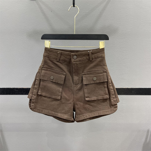 工装牛仔短裤女阔腿裤辣妹热裤