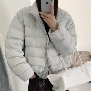 90白鸭绒立领小个子显瘦外套 云感排骨羽绒服女短款 2025年新款 冬季