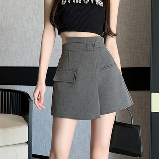 气质不规则半身裙女春装2026年春季新款百搭显瘦a字开叉短裙裤子