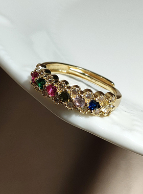 开口戒指镀银日韩高级气质饰品