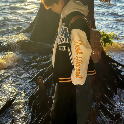 刺绣棒球服男款秋冬潮牌夹克外套