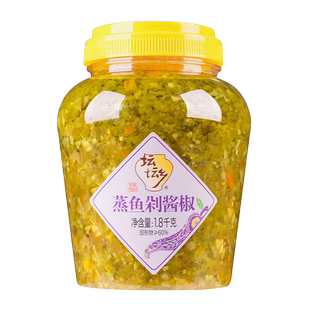 坛坛乡蒸鱼剁酱椒1.8kg泡椒拌饭辣椒酱青剁椒湖南特产拌面