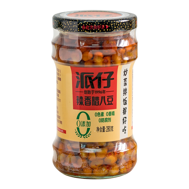 派仔辣香腊八豆280g瓶装香辣豆瓣酱/豆酱/黄豆酱