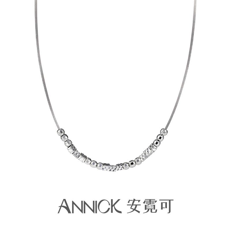 纯银气质百搭转运珠项链女简约潮