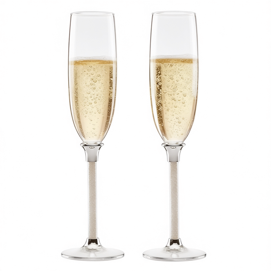 欧式镀银香槟杯红酒杯套装家用高脚杯葡萄酒杯伴手礼结婚礼物包邮