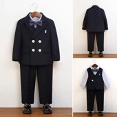 男童西装 帅气花童婚礼英伦周岁礼服男宝宝儿童西服男生日主持 套装