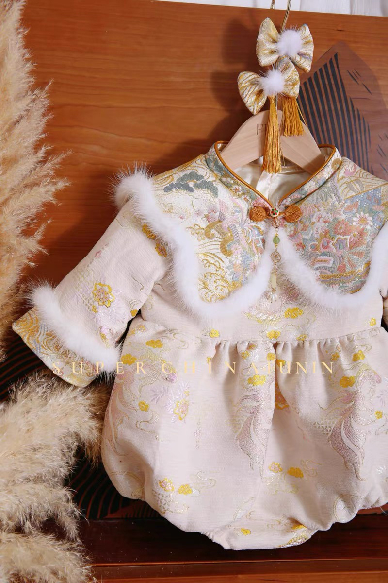 周岁礼服抓周旗袍生日唐装拜年服