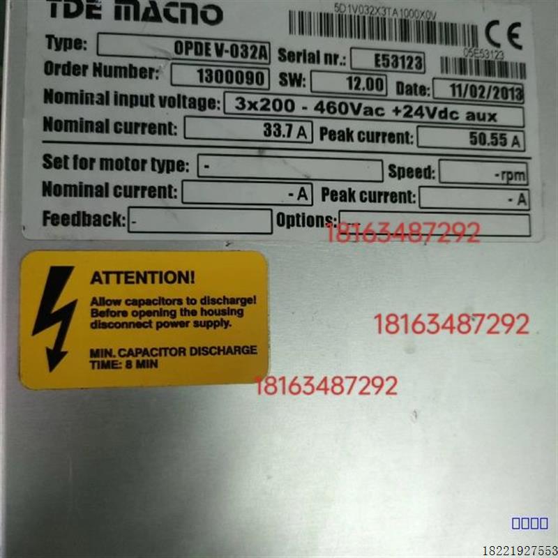 议价TDE MACNO伺服驱动器OPDEV-032A现货议价
