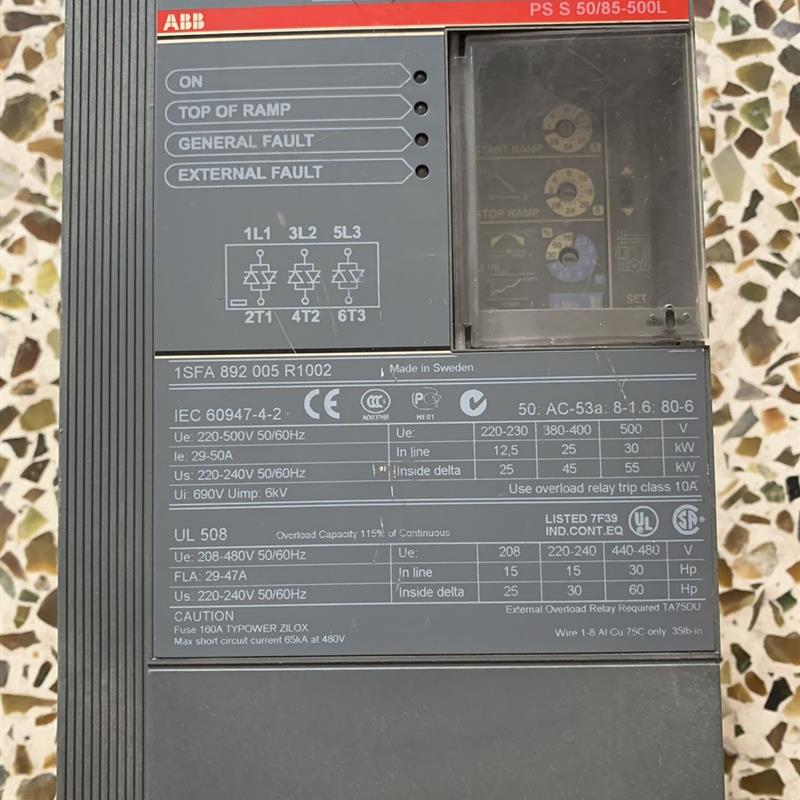 议价 PSS50/85-500L 瑞典原装 380V 25KW/45KW  软启动