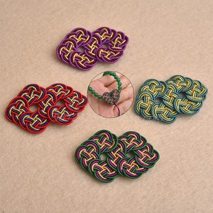 手工编高档中国结双钱结方形对折双面首饰服装配件中国风民族饰品