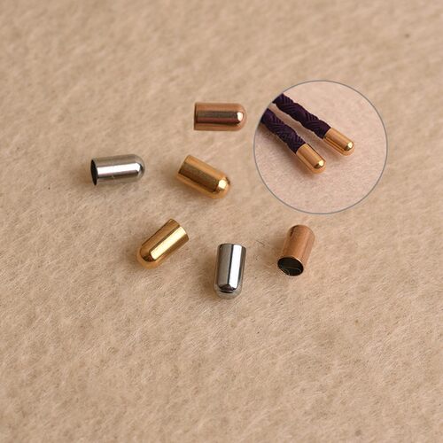 不锈钢DlY饰品配件粘绳扣帽收尾