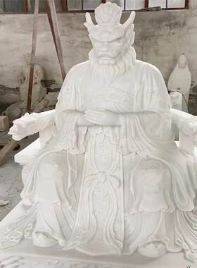 龙王汉白玉石雕佛像  四海龙王爷坐像  寺庙户外供奉龙王佛像雕塑