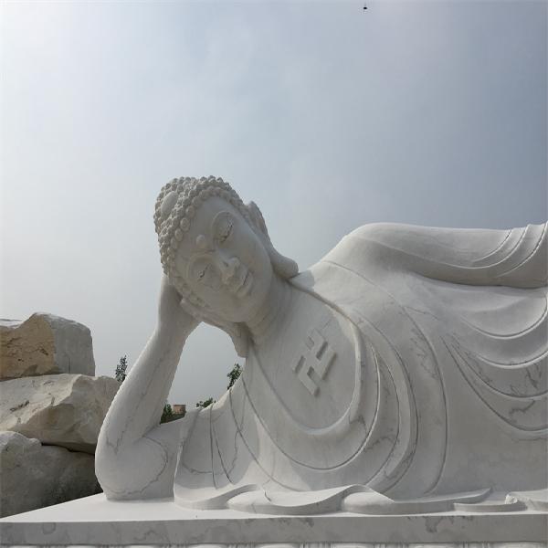 石雕汉白玉卧佛 释迦摩尼躺佛   地藏王佛像寺庙景区供奉摆件定制