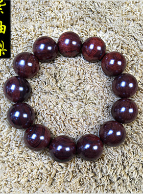 【闲在·Recluse】海南黄花梨18mm13颗老料紫油梨手串黄花梨