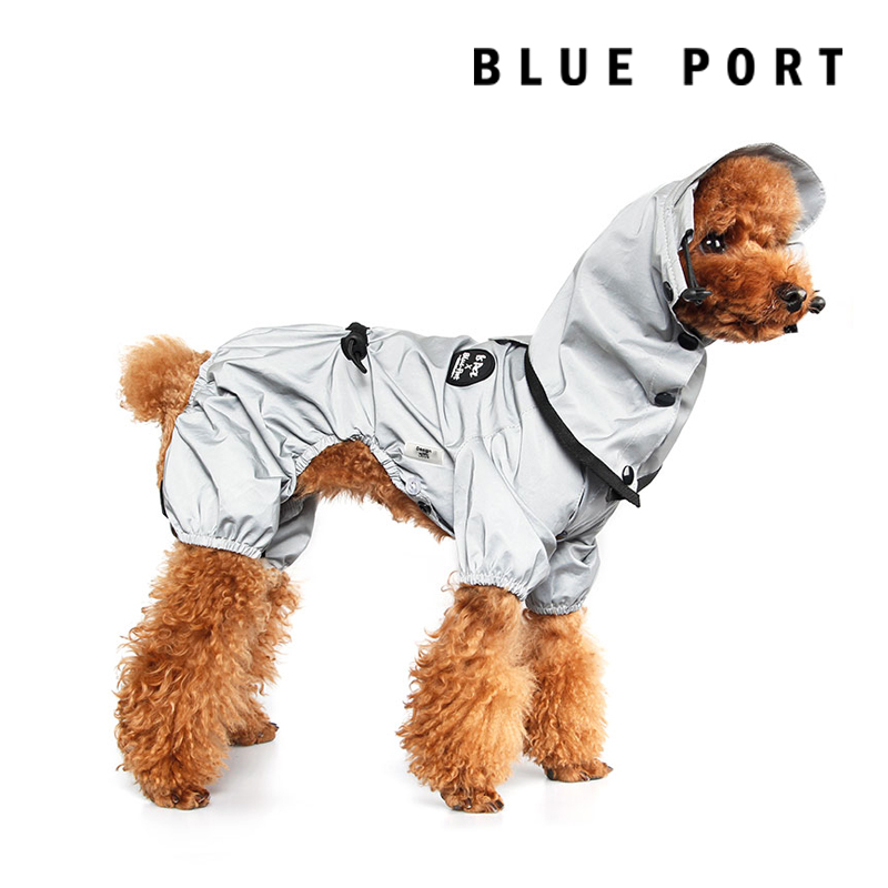 blueport狗狗雨衣防水四脚全包泰迪宠物柴犬衣服中型小型犬雨披