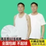 Ông già vest nam mùa hè cotton thoáng khí trung niên lỏng lẻo bông với tay áo Ông già mùa hè mỏng - Áo vest áo dây mặc vest