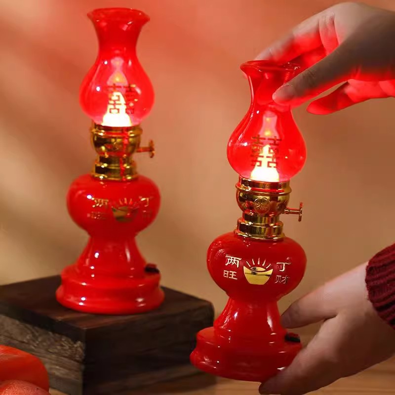 婚礼喜灯结婚子孙灯婚房布置高档电子台灯婚庆用品陪嫁长明灯一对
