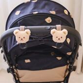遛宝宝ins风头韩国小熊神器配件推车挂钩娃背包妈咪包婴儿车母婴