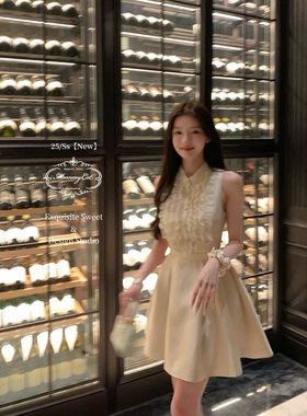 Mummy Cat 下蛋喵【玩世千金】桑蚕丝千金感缎面无袖礼服连衣裙