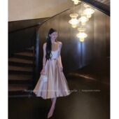 旧梦鎏金 下蛋喵 6米重磅醋酸定制斜裁礼服连衣裙 Cat Mummy