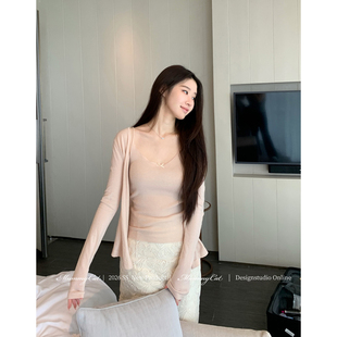 Cat下蛋喵 针织吊带开衫 温言软语 100绵羊毛修身 26新品 Mummy