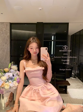 Mummy Cat下蛋喵【小猫耳朵】蝴蝶结仿丝毛公主生日礼服连衣裙