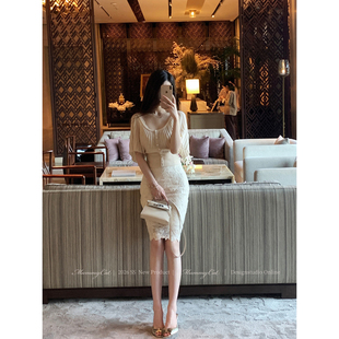 新品 温柔可视 重工蕾丝刺绣优雅包臀半身裙 Cat下蛋喵 Mummy