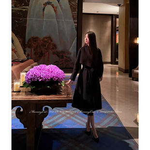 羊绒羊毛气质经典 MummyCat下蛋喵 love story 翻领双面呢大衣 款