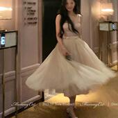 Mummy 重要场合网纱缎面礼服长裙 黑巴克玫瑰 Cat 下蛋喵