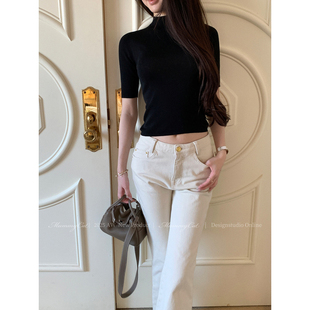 MummyCat下蛋喵 【显瘦神裤】20莱赛尔秋冬高腰百搭直筒喇叭裤