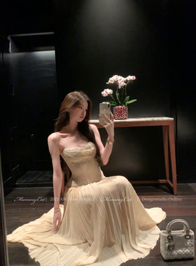 Mummy Cat下蛋喵【南屏晚风】新品温柔轻盈飘逸垂顺百褶裙长裙